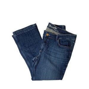 Wrangler Womens Boot Cut Jeans Dark Wash Blue Stretch Denim 18W x 30 Preloved